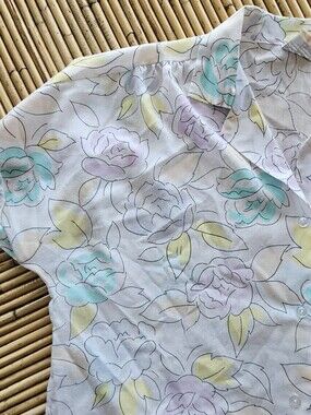 Vintage Pastel Floral Button-up Shirt